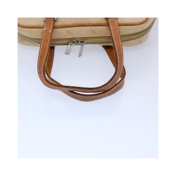 Pre Loved BURBERRY Beige Canvas Satchel Handbag Womens Bag - Picture 7 of 8